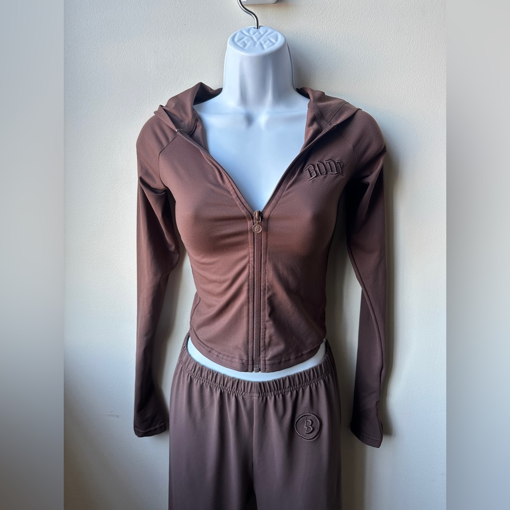 NWT Body By Raven Tracy 2-Piece Set Chocolate Brown S Hoodie & XL Pants - Picture 5 of 11